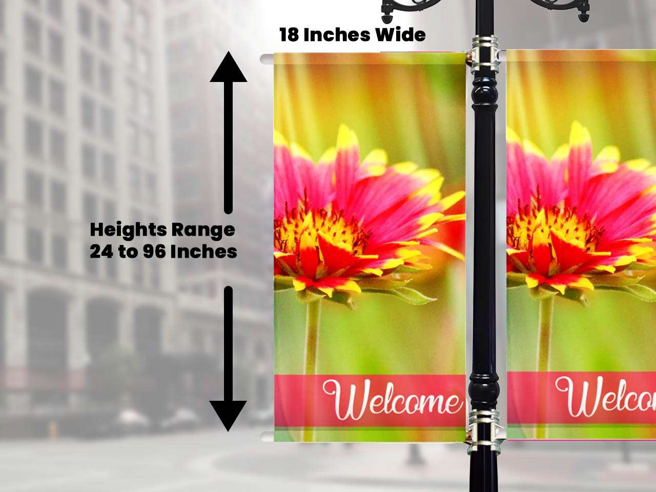 18 Inch Wide Pole Banners